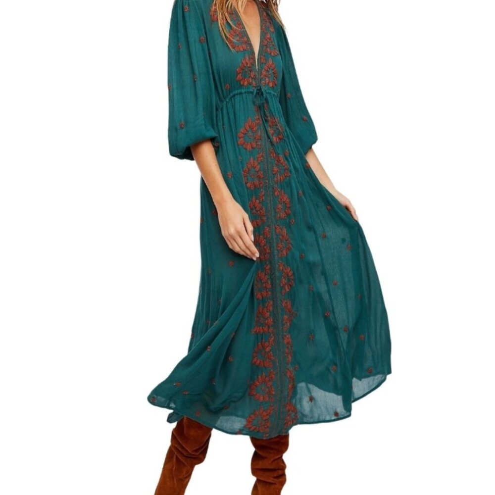 Free People Embroidered Fable Dress